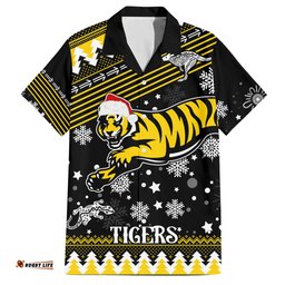 Custom Tigers Football Hawaiian Shirt Christmas Vibe