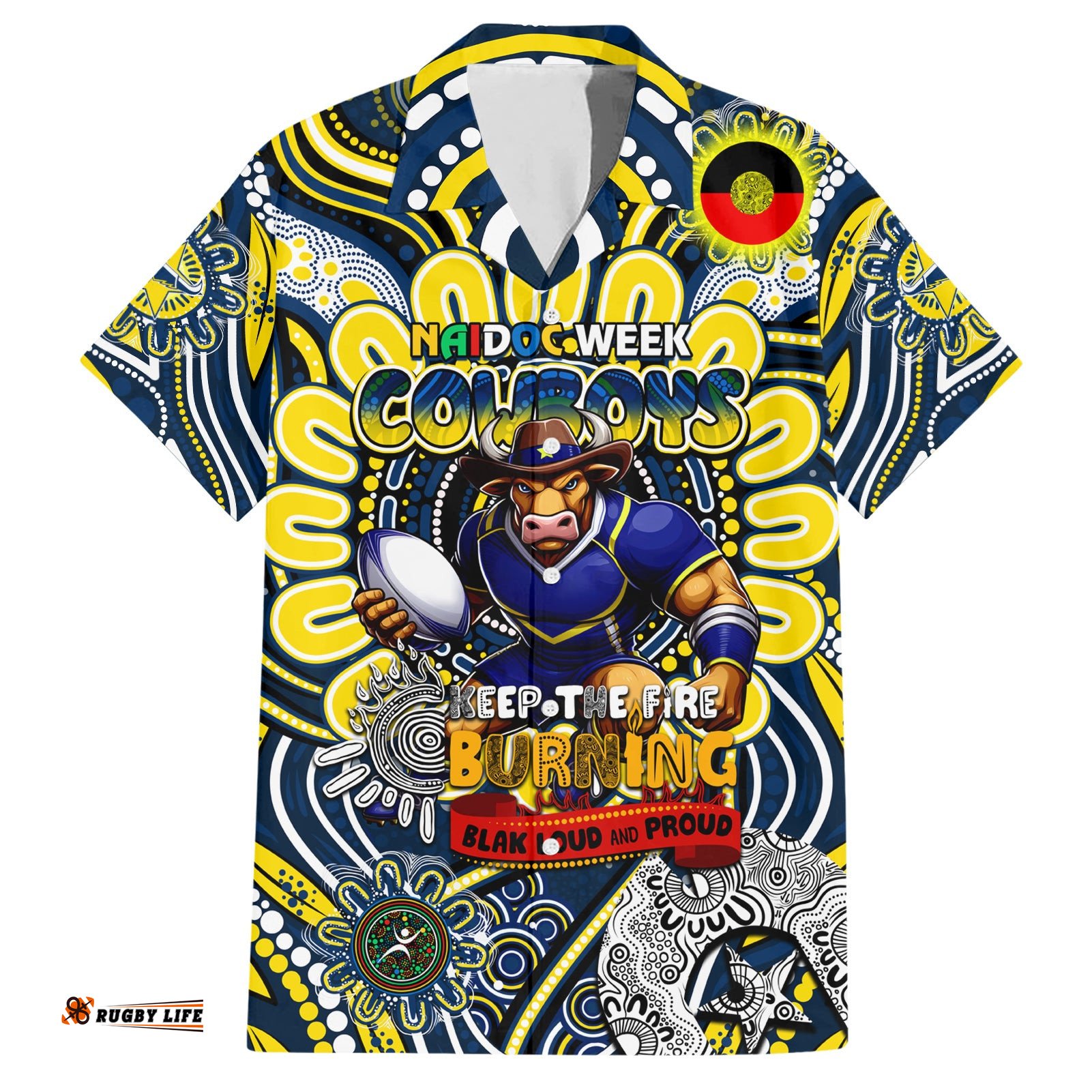 Custom NAIDOC Week 2024 Cowboys Hawaiian Shirt Mascot Rugby