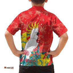 Sulphurcrested Cockatoo Christmas Hawaiian Shirt Australia Gumtree With Golden Wattle