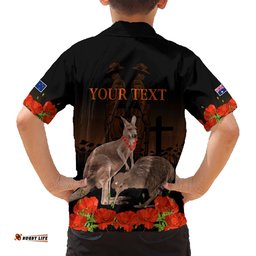 Kangaroo and Kiwi Bird ANZAC Day Custom Hawaiian Shirt Soldier Style