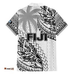 Fiji Rugby Hawaiian Shirt Kaiviti Fijian Tribal World Cup White