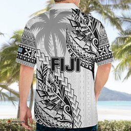 Fiji Rugby Hawaiian Shirt Kaiviti Fijian Tribal World Cup White