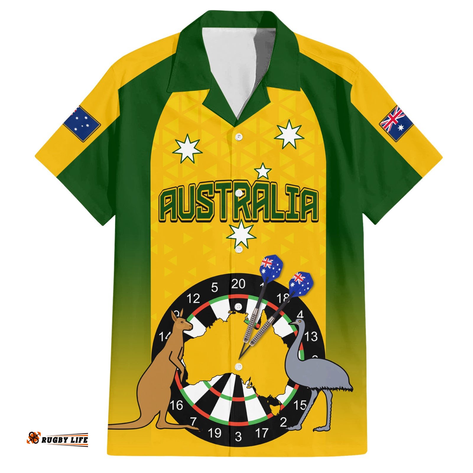 Custom Australia Darts Hawaiian Shirt National Color Basic