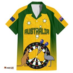 Custom Australia Darts Hawaiian Shirt National Color Basic