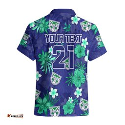 Custom Warriors Rugby Hawaiian Shirt Beautiful Floral Pattern Spring Summer Vibe