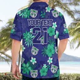 Custom Warriors Rugby Hawaiian Shirt Beautiful Floral Pattern Spring Summer Vibe