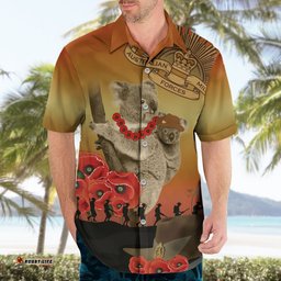 Australia Koala Soldier Style Hawaiian Shirt Last Post Lest We Forget