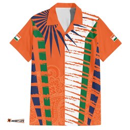 Personalised India Hawaiian Shirt Raising Sun Indian Pattern Mandala Murals