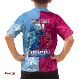Custom New South Wales and Queensland Hawaiian Shirt Rugby Mascot With Sporty Style