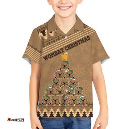 Personalised Wombat Christmas Tree Hawaiian Shirt Australia Merry Xmas Simple Style