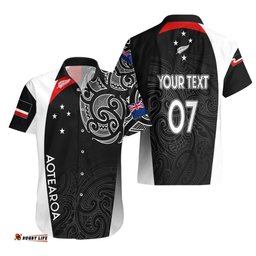 Personalised New Zealand Rugby Hawaiian Shirt Aotearoa World Cup Champions