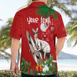 Personalised Kangaroo Lover Hawaiian Shirt Australia Merry Christmas Aboriginal