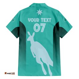 Australia Soccer Matildas Custom Hawaiian Shirt Turquoise Basic Gradient