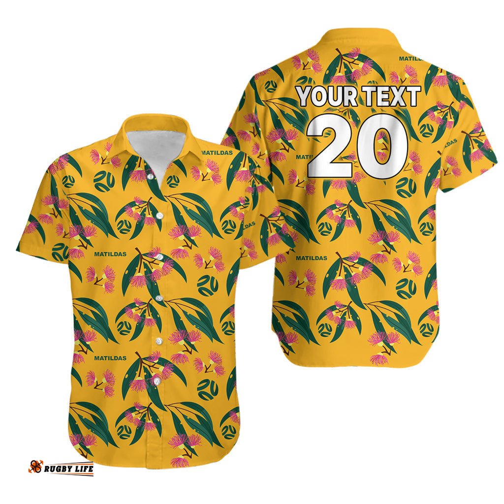 Custom Aussie Matildas Hawaiian Shirt Football Australia Silver Princess Unique