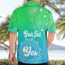 Personalised Australia Walk For Yes Hawaiian Shirt Indigenous Voice Aboriginal Green Vibe