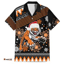 Custom Tigers Rugby Hawaiian Shirt Chirstmas Vibe