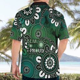 NAIDOC Week 2024 Fire Burning Hawaiian Shirt Aboriginal Dots Green Art