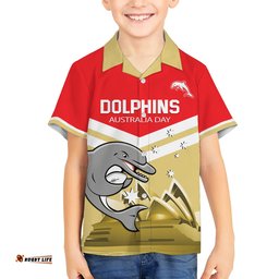 Custom Australia Day Dolphins Hawaiian Shirt NRL 2024 With Sydney Opera House