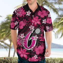 Australian Sixers Cricket Hawaiian Shirt Baeuty Pacific Hibiscus and Polynesian Pattern