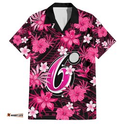 Australian Sixers Cricket Hawaiian Shirt Baeuty Pacific Hibiscus and Polynesian Pattern
