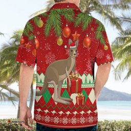 Australia Christmas Hawaiian Shirt Aussie Kangaroo Santa Merry Xmas