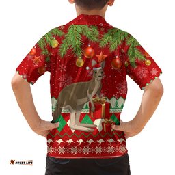 Australia Christmas Hawaiian Shirt Aussie Kangaroo Santa Merry Xmas