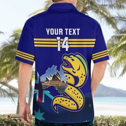 Custom Australia Day Eels Hawaiian Shirt NRL 2024 Sydney Opera House With Map