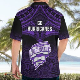 Hobart Hurricanes Cricket Hawaiian Shirt Unique Indigenous Art Mix Polynesian Pattern