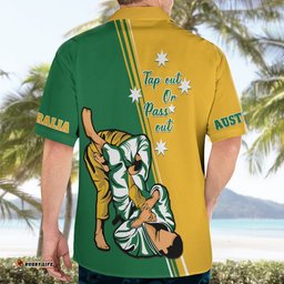 Australia Jujitsu Hawaiian Shirt Tap Out Or Pass Out National Color