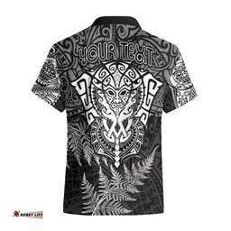 Personalised New Zealand Rugby Hawaiian Shirt Silver Fern All Black Mix Ta Moko White Style