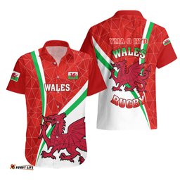 Wales Rugby Hawaiian Shirt World Cup Cymru Curve Style