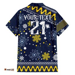 Custom Cowboys Rugby Hawaiian Shirt Born Tough Bred Proud Christmas Vibe