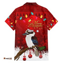 Australia Christmas Hawaiian Shirt Aussie Kookaburra Santa Merry Xmas