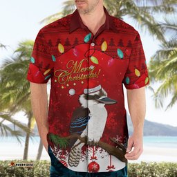Australia Christmas Hawaiian Shirt Aussie Kookaburra Santa Merry Xmas