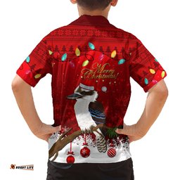Australia Christmas Hawaiian Shirt Aussie Kookaburra Santa Merry Xmas