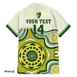 Custom Australia Cricket Hawaiian Shirt Boxing Day Test Indigenous Art