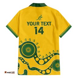 Custom Australia Rugby Hawaiian Shirt Go Wallaroos 2024 Pacific Aboriginal Art