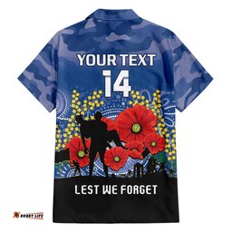 Custom Bulldogs Football ANZAC Hawaiian Shirt Gallipoli Camouflage With Poppies