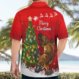 Personalised Australia Christmas Hawaiian Shirt Aussie Platypus Xmas Vibes