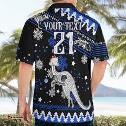 Custom North Kangaroos Football Hawaiian Shirt Roos Christmas Vibe