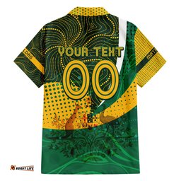 Personalised Matildas Australia Soccer Hawaiian Shirt Aboriginal Dot Painting