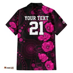 Sixers Cricket Never Forget Custom Hawaiian Shirt ANZAC Day with Poppy Aboriginal