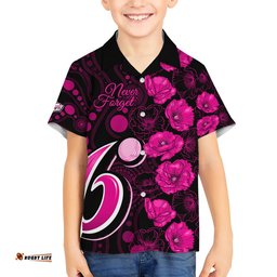Sixers Cricket Never Forget Custom Hawaiian Shirt ANZAC Day with Poppy Aboriginal