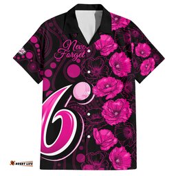 Sixers Cricket Never Forget Custom Hawaiian Shirt ANZAC Day with Poppy Aboriginal