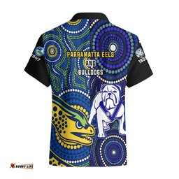 Bulldogs Mix Parramatta Eels Rugby Hawaiian Shirt Aboriginal Version