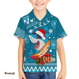 Custom Sharks Rugby Hawaiian Shirt Chirstmas Vibe
