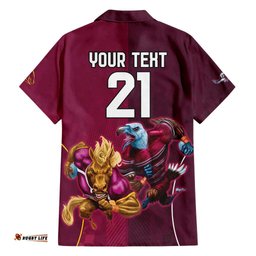 Custom Sea Eagles And Broncos Rugby Hawaiian Shirt Sporty Style