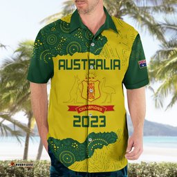 Custom Australia Cricket Hawaiian Shirt History Commemorative World Cup Winners