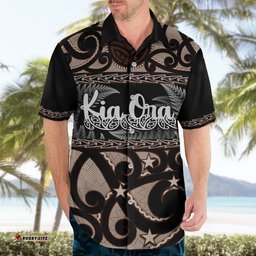 Kia Ora New Zealand Hawaiian Shirt Aotearoa Proud Maori With Silver Fern