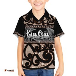 Kia Ora New Zealand Hawaiian Shirt Aotearoa Proud Maori With Silver Fern